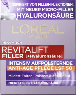 Filler [+Hyaluronsäure] Intensiv Aufpolsternde Anti-Age Tagespflege Mit LSF 50